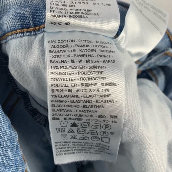 LEVI'S Worn To Ride Ribcage Straight Jeans in Light Blast Size 30 - Picture 9 of 10